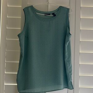 Karen Scott Sleeveless Aqua Blouse
